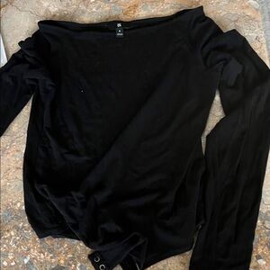 Banana Republic Black Long Sleeve Bodysuit